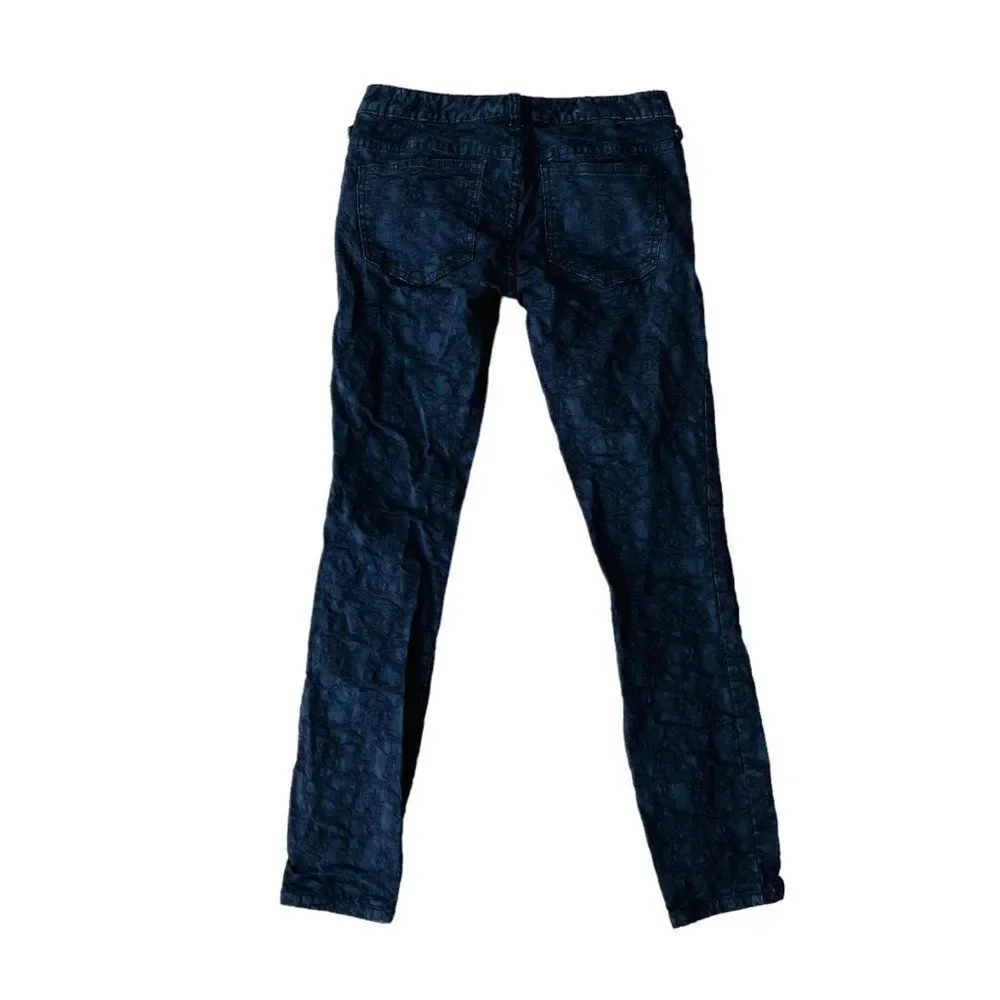 Free People Textured Skinny Jeans Black Women's 25‎